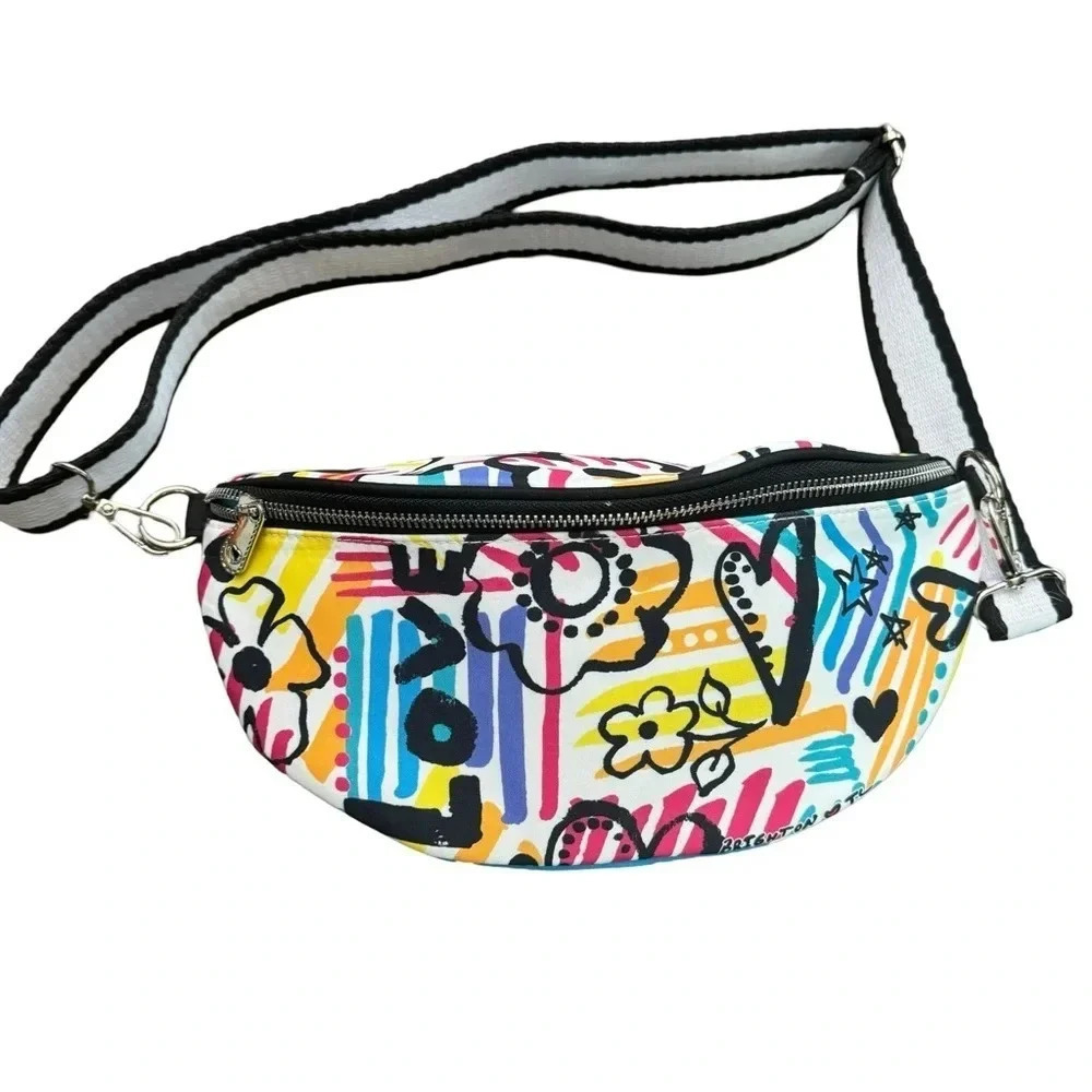 Brighton Graffiti Love Cross Body Belt Bag. Excellent condition. Retail $78 - Picture 2 of 9